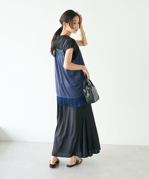 CRAFT STANDARD BOUTIQUE（クラフトスタンダードブティック）の「レーヨンマーメイドスカート（スカート・レディース・ブラック/サックスブルー・M/L）」の16枚目の写真