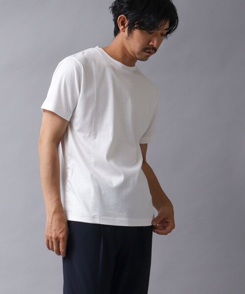 NOLLEY’S（ノーリーズ）の「【ACTIVE SECT】《限定展開 / 形態安定 / イージーケア》ソロテックスモクロディードレスTシャツ（Tシャツ/カットソー・メンズ・ブラック/ホワイト・S/M/L）」の5枚目の写真