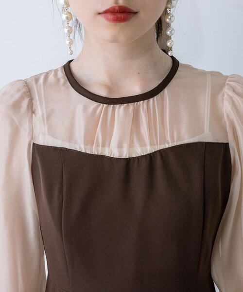 OLIVE des OLIVE(オリーブデオリーブ)の「【手洗い可能/オケージョン対応】後ろリボンドッキングワンピース(ドレス・レディース・ブラック/ブラウン/ブラック系その他/オフホワイト・FREE)」の17枚目の写真