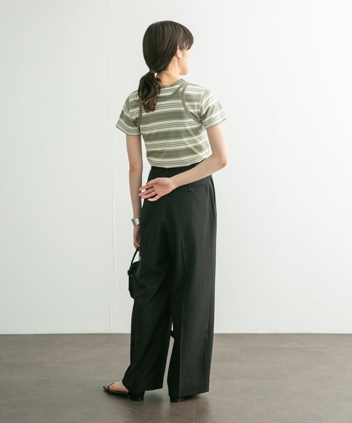 KBF(ケイビーエフ)の「コンパクトレイヤードTEE(Tシャツ/カットソー・レディース・ネイビー/アイボリー/グリーン系その他・ONE)」の20枚目の写真