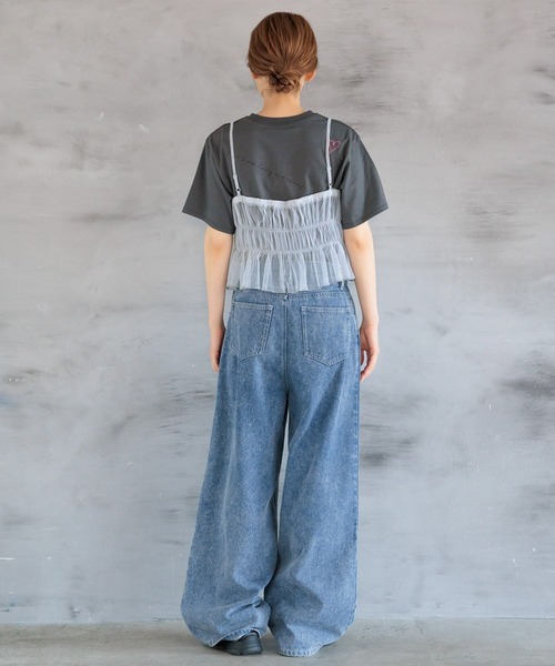 LAKOLE（ラコレ）の「ラフタッチランダムロゴT / 136061（Tシャツ/カットソー・レディース・ベージュ/チャコール/オフホワイト・SMALL/MEDIUM）」の15枚目の写真