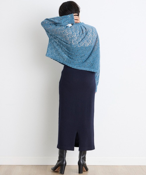 INED CLARO(イネドクラロ)の「刺繍レースバンドカラーブラウス(シャツ/ブラウス・レディース・ブルー/ブラウン・フリー)」の8枚目の写真