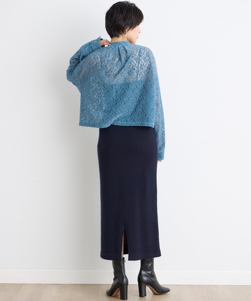 INED CLARO(イネドクラロ)の「刺繍レースバンドカラーブラウス(シャツ/ブラウス・レディース・ブルー/ブラウン・フリー)」の9枚目の写真