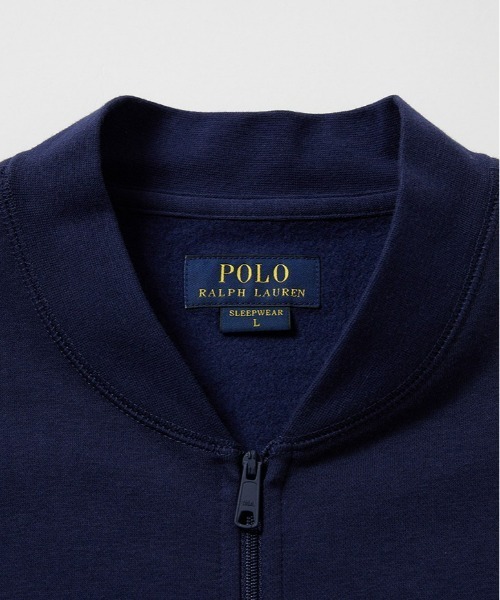 【Polo Ralph Lauren】 ネイビー ジップアップジャケット POLO RALPH LAUREN ポロ・ラルフローレン MA-1型 スウェット