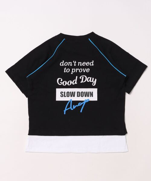 ANAP kids(アナップキッズ)の「カラーパイピングラグランTシャツ【別売りSETUP】(Tシャツ/カットソー・キッズ・ブラック/ライトグレー/グリーン・110cm/120cm/130cm)」の21枚目の写真