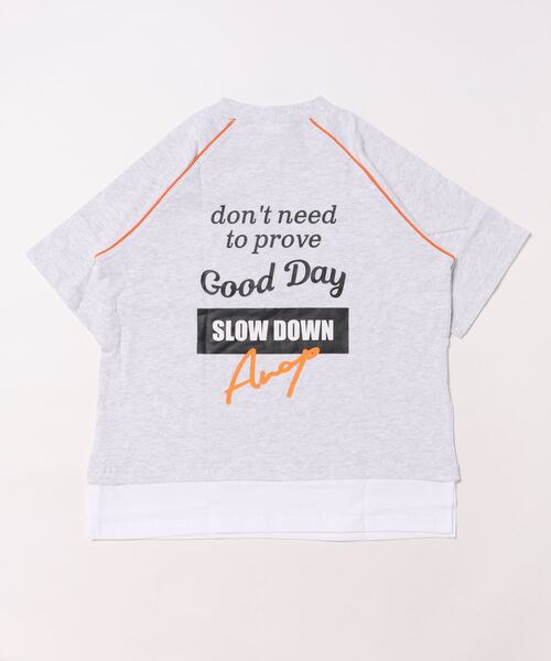 ANAP kids(アナップキッズ)の「カラーパイピングラグランTシャツ【別売りSETUP】(Tシャツ/カットソー・キッズ・ブラック/ライトグレー/グリーン・110cm/120cm/130cm)」の20枚目の写真