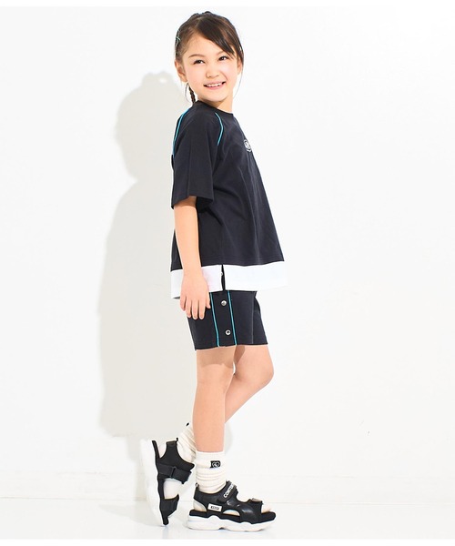 ANAP kids(アナップキッズ)の「カラーパイピングラグランTシャツ【別売りSETUP】(Tシャツ/カットソー・キッズ・ブラック/ライトグレー/グリーン・110cm/120cm/130cm)」の12枚目の写真