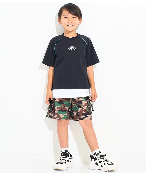ANAP kids(アナップキッズ)の「カラーパイピングラグランTシャツ【別売りSETUP】(Tシャツ/カットソー・キッズ・ブラック/ライトグレー/グリーン・110cm/120cm/130cm)」の7枚目の写真