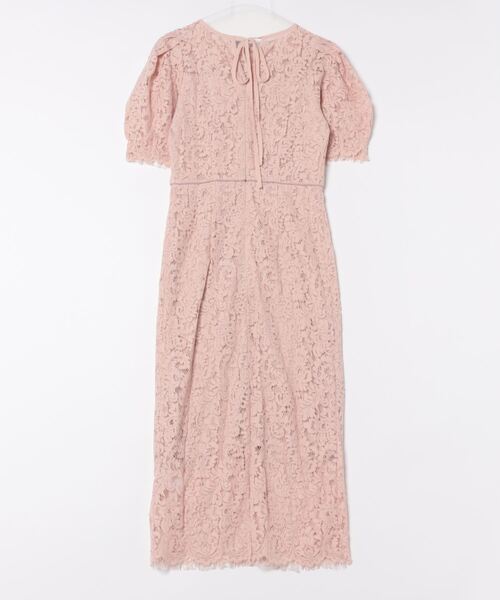 【セール】後ろリボン付きパフスリーブレースタイトワンピース（ワンピース）｜tocco closet（トッコ クローゼット）