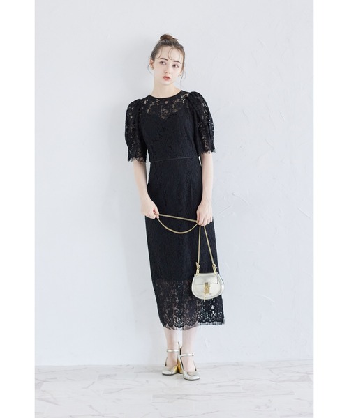 レディース ワンピース パフスリーブ タイトスカート c1229 tocco closet（トッコ クローゼット）の「後ろリボン付き