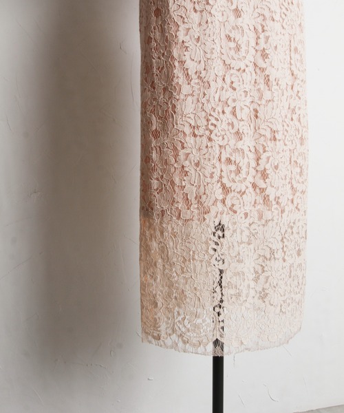 【セール】後ろリボン付きパフスリーブレースタイトワンピース（ワンピース）｜tocco closet（トッコ クローゼット）