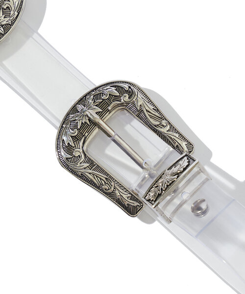 WHO'S WHO gallery（フーズフーギャラリー）の「ダブルバックルベルト（ベルト・レディース・クリア/ブラック・FREE）」の8枚目の写真