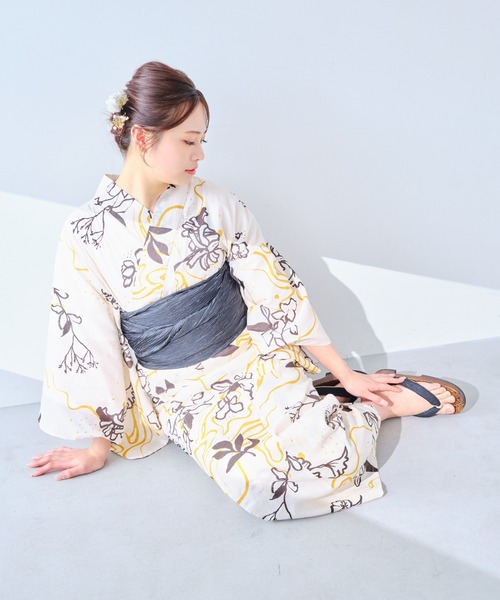 BonjourSagan セパレート浴衣3点セット M セール】1人で着られる セパレート浴衣 3点セット（セパレート