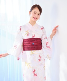 UNCOCON（アンココン）の「1人で着られる　セパレート浴衣　3点セット（セパレート浴衣・兵児帯・下駄）　綿100％（浴衣）」