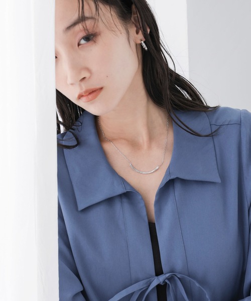 NANO universe（ナノユニバース）の「ラウンドバーネックレス（ネックレス・レディース・ゴールド/シルバー・FREE）」の2枚目の写真