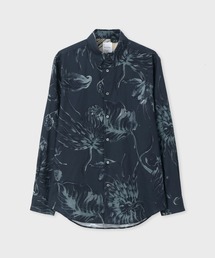 美品【Paul Smith】ポールスミス　ボタニカル柄　総柄　ブラウス　L Paul Smith - ポールスミス シャツ 美品 小花柄 総柄 ボタニカル