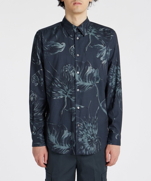 【即購入OK】Paul Smith 長袖シャツ　サイズXL ネイビー 中古・古着通販PAUL SMITH (ポールスミス) \"Cinema\"モチーフ 長袖