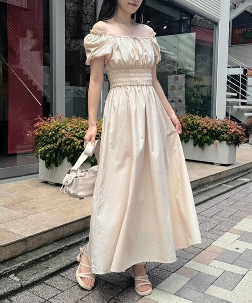 one after another NICE CLAUP（ワンアフターアナザーナイスクラップ）の「【新色追加】スタイルアップシャーリングワンピース（ワンピース・レディース・レッド/アイボリー/ブラック系その他/ブラウン系その他・SMALL/MEDIUM）」の13枚目の写真