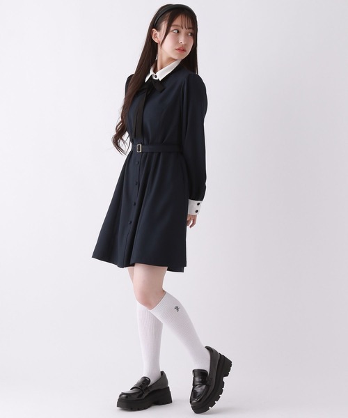 レピピアルマリオ 卒服セット ブレザー&ワンピース ハイソックス付き セール】サイドロゴスクールソックス（ソックス/靴下）｜repipi