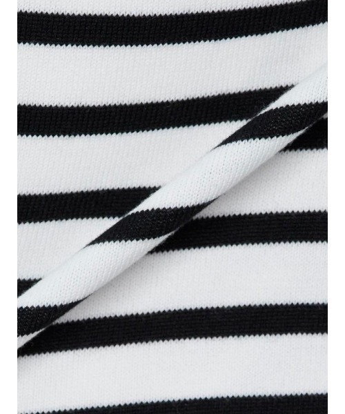 Perfect Suit FActory(パーフェクトスーツファクトリー)の「【洗える】オータムマリン 配色ボーダーニット オフホワイト/ブラック/ブラウン(ニット/セーター・レディース・ブラック/オフホワイト/ブラウン・S/M/L)」の4枚目の写真