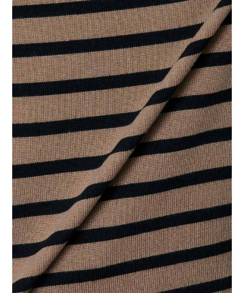 Perfect Suit FActory(パーフェクトスーツファクトリー)の「【洗える】オータムマリン 配色ボーダーニット オフホワイト/ブラック/ブラウン(ニット/セーター・レディース・ブラック/オフホワイト/ブラウン・S/M/L)」の8枚目の写真