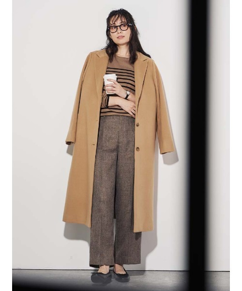 Perfect Suit FActory(パーフェクトスーツファクトリー)の「【洗える】オータムマリン 配色ボーダーニット オフホワイト/ブラック/ブラウン(ニット/セーター・レディース・ブラック/オフホワイト/ブラウン・S/M/L)」の20枚目の写真