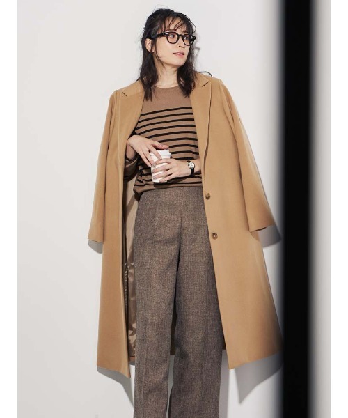 Perfect Suit FActory(パーフェクトスーツファクトリー)の「【洗える】オータムマリン 配色ボーダーニット オフホワイト/ブラック/ブラウン(ニット/セーター・レディース・ブラック/オフホワイト/ブラウン・S/M/L)」の21枚目の写真