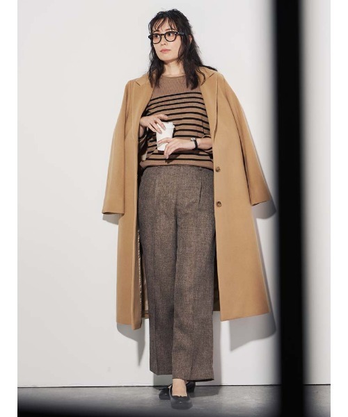 Perfect Suit FActory(パーフェクトスーツファクトリー)の「【洗える】オータムマリン 配色ボーダーニット オフホワイト/ブラック/ブラウン(ニット/セーター・レディース・ブラック/オフホワイト/ブラウン・S/M/L)」の22枚目の写真