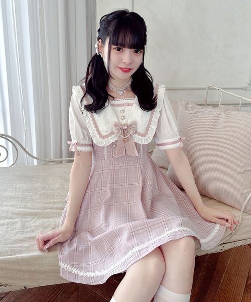 ROJITA(ロジータ)の「セーラー風ワンピース(ワンピース・レディース・ベージュ/ピンク/ブラック・FREE)」の5枚目の写真