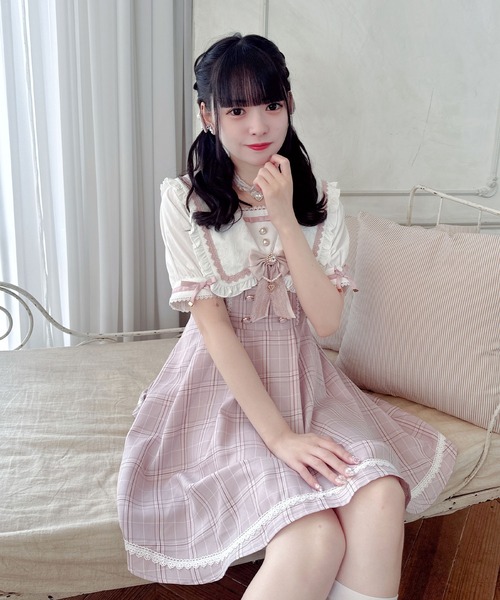 ROJITA(ロジータ)の「セーラー風ワンピース(ワンピース・レディース・ベージュ/ピンク/ブラック・FREE)」の7枚目の写真