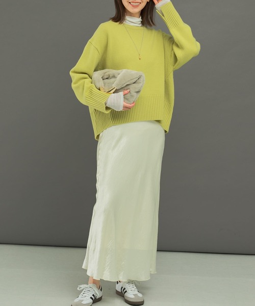 URBAN RESEARCH ROSSO WOMEN（アーバンリサーチ　ロッソ）の「サテンバイアススカート（スカート・レディース・アイボリー/ピンク系その他・FREE）」の2枚目の写真