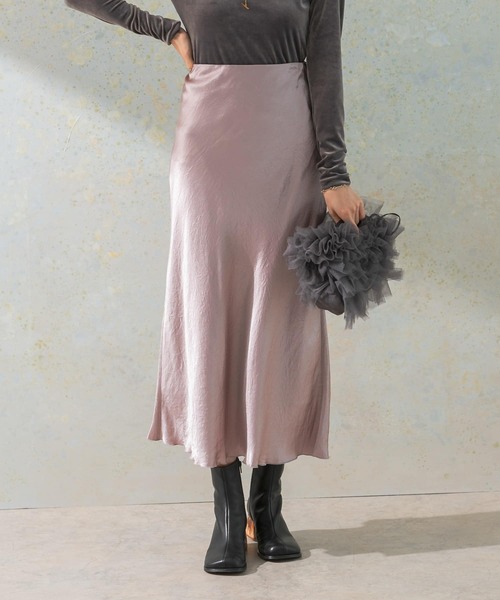 URBAN RESEARCH ROSSO WOMEN（アーバンリサーチ　ロッソ）の「サテンバイアススカート（スカート・レディース・アイボリー/ピンク系その他・FREE）」の12枚目の写真