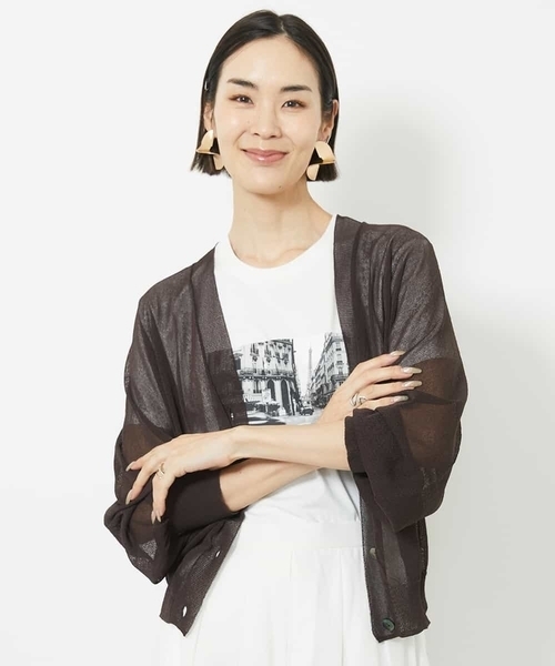 【セール】ホールガーメント(R)Vネックカーディガン（カーディガン/ボレロ）｜MICHEL KLEIN（ミッシェル・クラン）