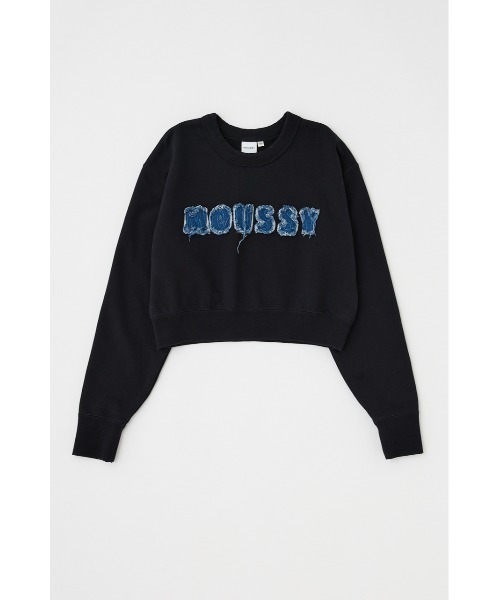MOUSSY（マウジー）の「PATCH DENIM MOUSSY プルオーバー（スウェット・レディース・ホワイト/ブラック/杢グレー/レッド・FREE）」の5枚目の写真