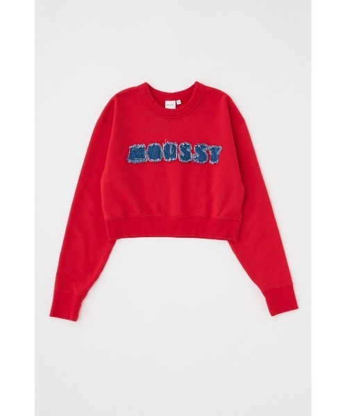 MOUSSY（マウジー）の「PATCH DENIM MOUSSY プルオーバー（スウェット・レディース・ホワイト/ブラック/杢グレー/レッド・FREE）」の6枚目の写真