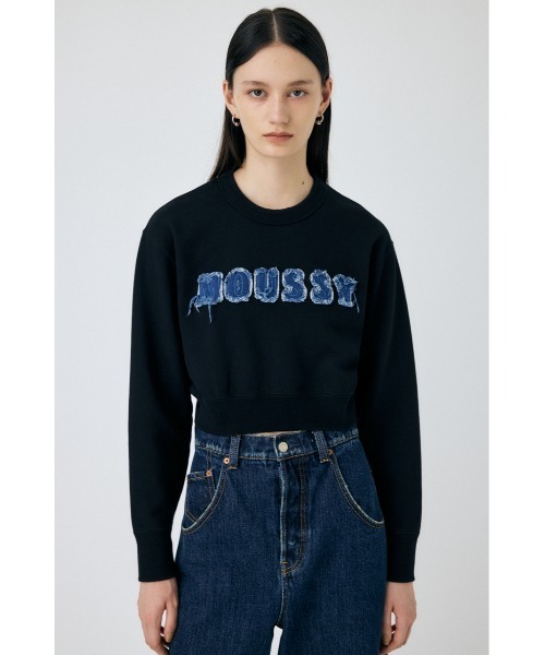 MOUSSY（マウジー）の「PATCH DENIM MOUSSY プルオーバー（スウェット・レディース・ホワイト/ブラック/杢グレー/レッド・FREE）」の22枚目の写真