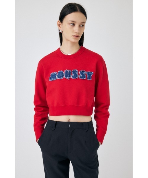 MOUSSY（マウジー）の「PATCH DENIM MOUSSY プルオーバー（スウェット・レディース・ホワイト/ブラック/杢グレー/レッド・FREE）」の20枚目の写真