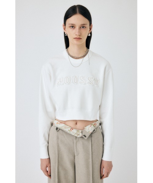 MOUSSY（マウジー）の「PATCH DENIM MOUSSY プルオーバー（スウェット・レディース・ホワイト/ブラック/杢グレー/レッド・FREE）」の15枚目の写真