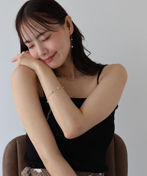 BLUEEAST（ブルーイースト）の「ハートパールステーションブレスレット（ブレスレット・レディース・ゴールド/シルバー・FREE）」の8枚目の写真