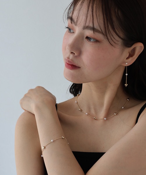 BLUEEAST（ブルーイースト）の「ハートパールステーションブレスレット（ブレスレット・レディース・ゴールド/シルバー・FREE）」の7枚目の写真