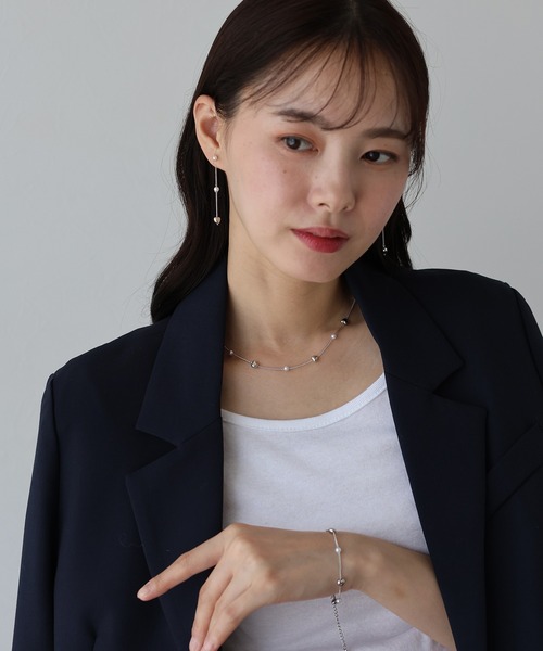 BLUEEAST（ブルーイースト）の「ハートパールステーションブレスレット（ブレスレット・レディース・ゴールド/シルバー・FREE）」の5枚目の写真