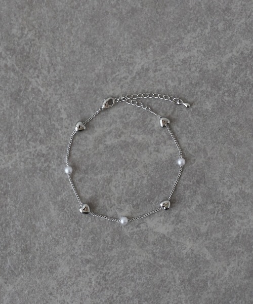 BLUEEAST（ブルーイースト）の「ハートパールステーションブレスレット（ブレスレット・レディース・ゴールド/シルバー・FREE）」の9枚目の写真