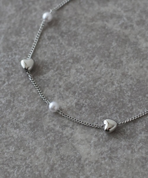 BLUEEAST（ブルーイースト）の「ハートパールステーションブレスレット（ブレスレット・レディース・ゴールド/シルバー・FREE）」の11枚目の写真