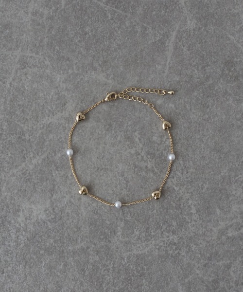 BLUEEAST（ブルーイースト）の「ハートパールステーションブレスレット（ブレスレット・レディース・ゴールド/シルバー・FREE）」の10枚目の写真