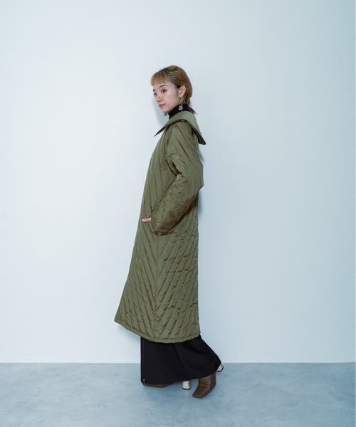 DOLLUPOOPS（ドールアップウップス）の「ビッグカラーキルティングアウター（その他アウター・レディース・カーキ/ブラック・38）」の17枚目の写真