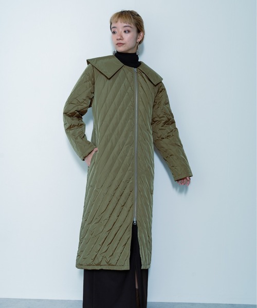 DOLLUPOOPS（ドールアップウップス）の「ビッグカラーキルティングアウター（その他アウター・レディース・カーキ/ブラック・38）」の20枚目の写真