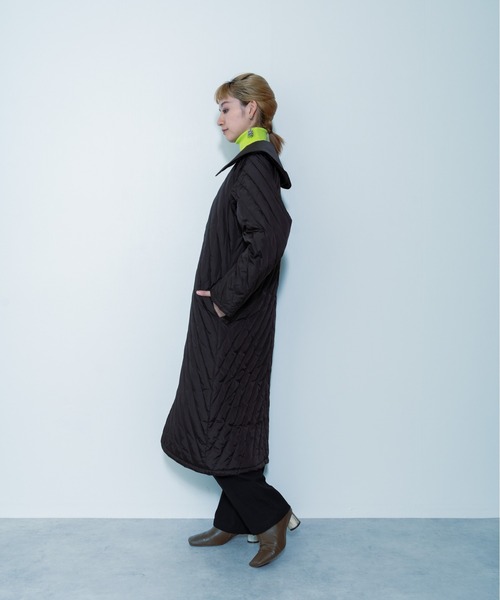 DOLLUPOOPS（ドールアップウップス）の「ビッグカラーキルティングアウター（その他アウター・レディース・カーキ/ブラック・38）」の13枚目の写真