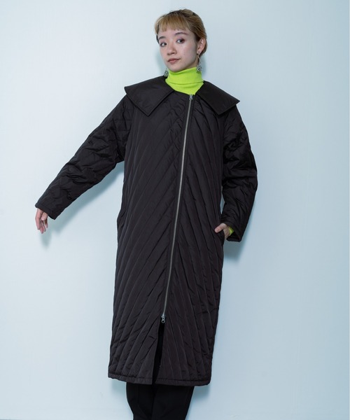 DOLLUPOOPS（ドールアップウップス）の「ビッグカラーキルティングアウター（その他アウター・レディース・カーキ/ブラック・38）」の3枚目の写真