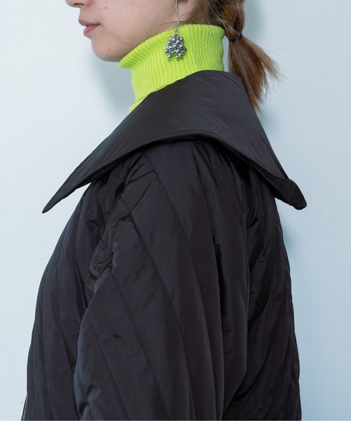 DOLLUPOOPS（ドールアップウップス）の「ビッグカラーキルティングアウター（その他アウター・レディース・カーキ/ブラック・38）」の9枚目の写真