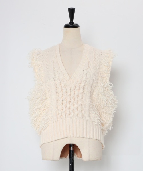 メゾンスペシャルMAISON SPECIALフリンジベスト